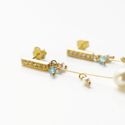 restik med delsten og ferskvandsperler 