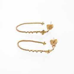 restik af snoet trd med blomster 