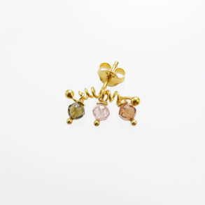 Spiral med 3 zirkon sten 