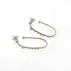 restik af snoet trd med blomster 