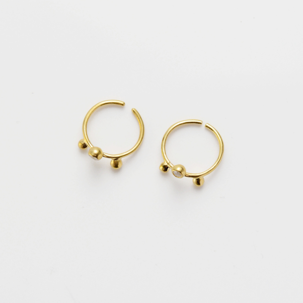 Vrid creol med hvid zirkon 