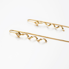 Spiral reringe med zirkon 