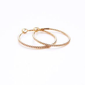 Diamant creoler i 18 karat 