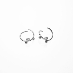 Vrid creol med hvid zirkon 