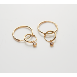 Creoler med champagnefarvet diamant 