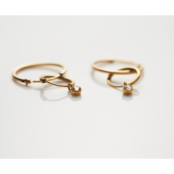 Creoler med champagnefarvet diamant 