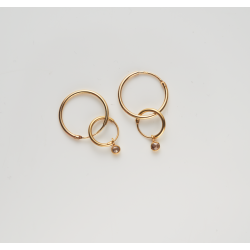 Creoler med champagnefarvet diamant 