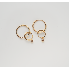 Creoler med champagnefarvet diamant 